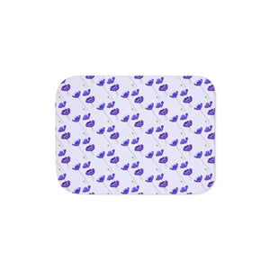 Purple Flower Sherpa Blanket - Chic Cozy Plush - Dipaliz - Blankets