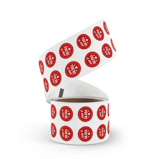 Shine Bright Round Sticker Label Rolls - be a Star! - Paper Products