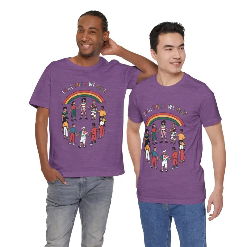 Shine Bright in your New Unisex Jersey Tee! - Heather Team Purple / s T-shirt