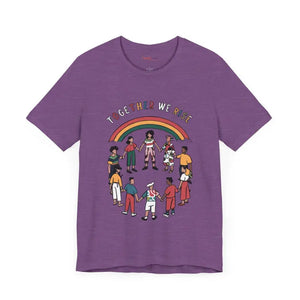 Unisex Jersey Tee Shine Bright Ribbed Knit Collar Style - Dipaliz - T-shirts