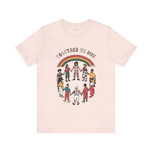 Unisex Jersey Tee Shine Bright Ribbed Knit Collar Style - Dipaliz - T-shirts