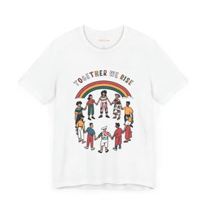 Unisex Jersey Tee Shine Bright Ribbed Knit Collar Style - Dipaliz - T-shirts