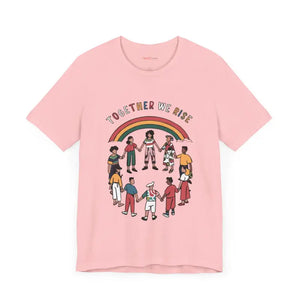 Unisex Jersey Tee Shine Bright Ribbed Knit Collar Style - Dipaliz - T-shirts