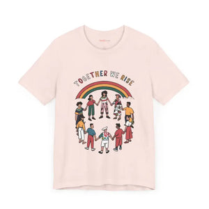 Unisex Jersey Tee Shine Bright Ribbed Knit Collar Style - Dipaliz - T-shirts