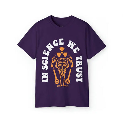 Amp Up your Style with in Science we Trust Tee! - Purple / s T-shirt