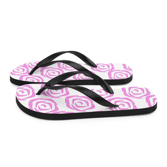 Catch Eyes with Pink Roses Stretchy Flip Flops - Slippers