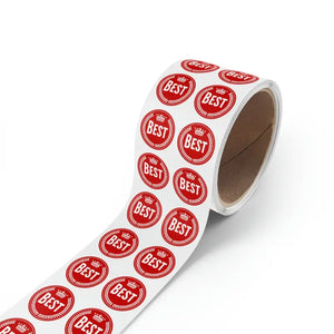 Paper Products - Round Sticker Label Rolls - Bold Vibrant Durable - Dipaliz