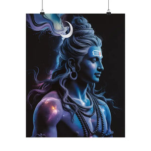 Poster - Shiva Cosmic Portrait Matte Vertical Hindu Wall Art Dipaliz 16″ x 20″