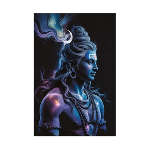 Poster - Shiva Cosmic Portrait Matte Vertical Hindu Wall Art Dipaliz