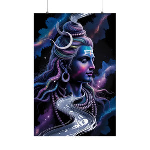 Poster - Shiva Cosmic River Matte - Spiritual Hindu Art - Dipaliz 24″ x 36″