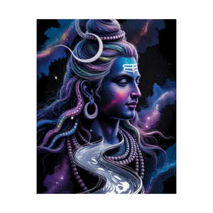 Poster - Shiva Cosmic River Matte - Spiritual Hindu Art - Dipaliz