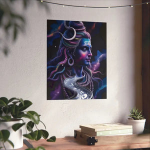 Poster - Shiva Cosmic River Matte - Spiritual Hindu Art - Dipaliz