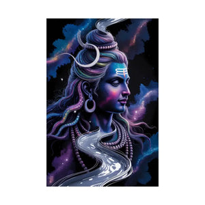 Poster - Shiva Cosmic River Matte - Spiritual Hindu Art - Dipaliz