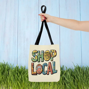Tote Bag Shop Local Shopping Style Dipaliz Fashion Essential - 13’’ × / Black - Totes