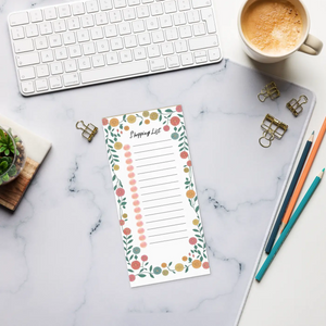 Floral Border Notepad - Stylish Office Stationery - Dipaliz - Notepads
