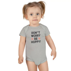 Short Sleeve Onesie - Don’t Worry be Hoppy Cotton Design - Dipaliz - Kids Clothes