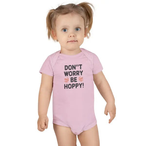 Short Sleeve Onesie - Don’t Worry be Hoppy Cotton Design - Dipaliz - Kids Clothes