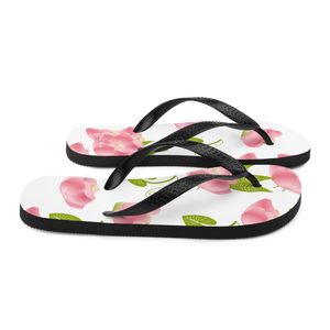 Floral Slip-resistant Flip-flops – Pink Flowers - Dipaliz - Slippers