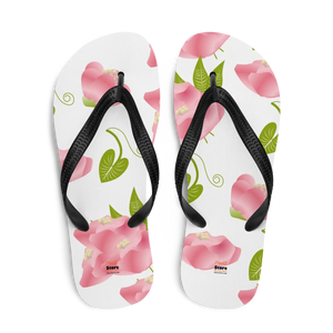 Floral Slip-resistant Flip-flops – Pink Flowers - Dipaliz - Slippers