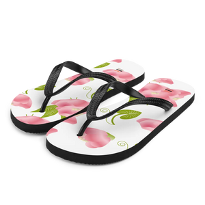 Floral Slip-resistant Flip-flops – Pink Flowers - Dipaliz - Slippers