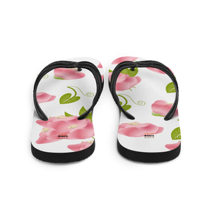 Floral Slip-resistant Flip-flops – Pink Flowers - Dipaliz - Slippers