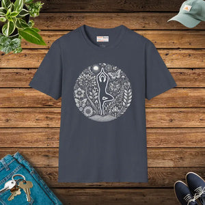 Pose Unisex Softstyle Tee - Yoga Comfort Style - Dipaliz - Heather Navy / s - T-shirts
