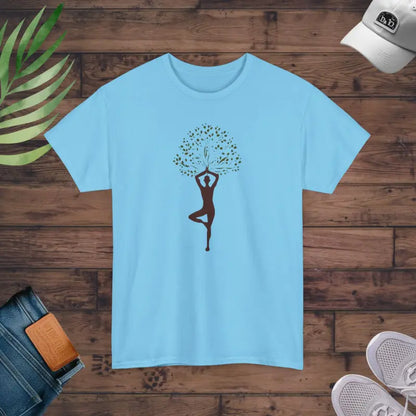 Unleash Serenity in Style with Yoga & Nature Deluxe T-shirt - Sky / s T-shirt