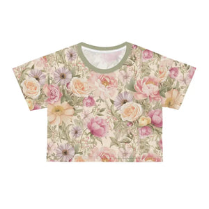Crop Tee - Luxurious Silky Floral Tee - Ultimate Comfort Style - Dipaliz
