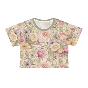 Crop Tee - Luxurious Silky Floral Tee - Ultimate Comfort Style - Dipaliz