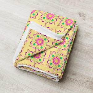 Soft Silk Touch Throw Blanket Floral Print Comfort - Dipaliz - Blankets