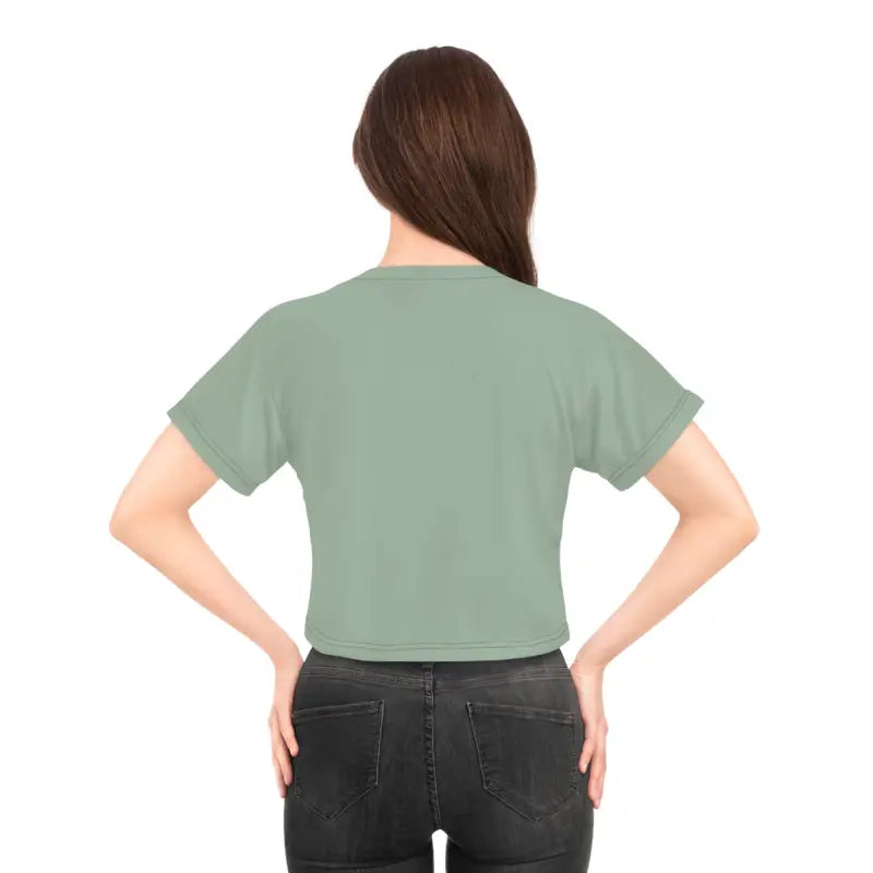 Elevate your Look with the Silky Soft Tree Branch Crop Tee - Tee