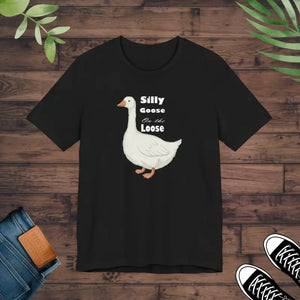 Silly Goose Loose Unisex Jersey Short Sleeve Tee - Dipaliz - Black / s - T-shirts
