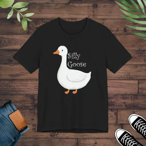 T-shirt - Silly Goose Unisex Jersey Tee - Cozy Everyday Fun - Dipaliz Black / s