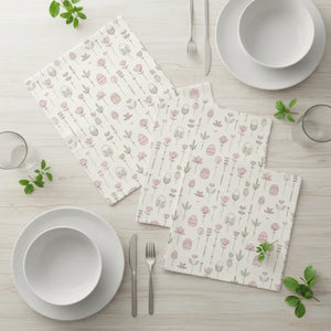 Easter Bunny Cloth Napkins – Floral Spring - Dipaliz