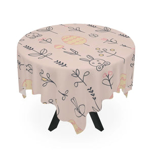 Pink Easter Egg Flora Tablecloth – Organic Cotton - Dipaliz - Tablecloths