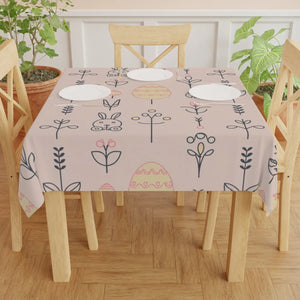Pink Easter Egg Flora Tablecloth – Organic Cotton - Dipaliz - Tablecloths