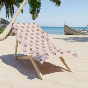 Floral Luxury Beach Towel – Polyester Facing - Dipaliz - Towels
