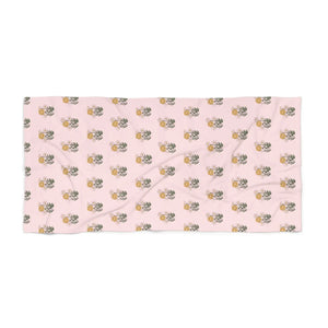 Floral Luxury Beach Towel – Polyester Facing - Dipaliz - Towels