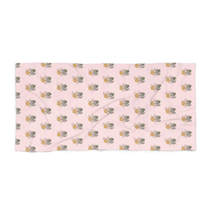 Floral Luxury Beach Towel – Polyester Facing - Dipaliz - Towels