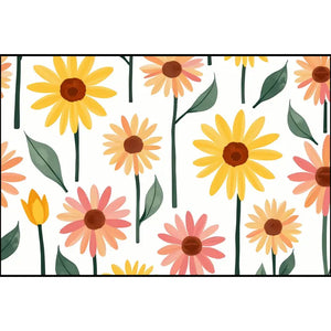 Simple Floral Pattern Cotton Fabric for Home Decor - Dipaliz - 54’’ × 36’’