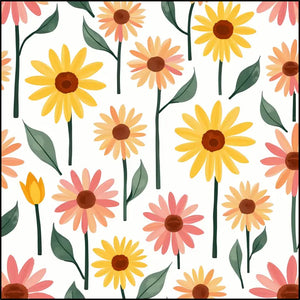 Simple Floral Pattern Cotton Fabric for Home Decor - Dipaliz - 9’’ ×