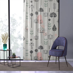 Floral Elegance Curtains - Minimalistic Pattern - Dipaliz