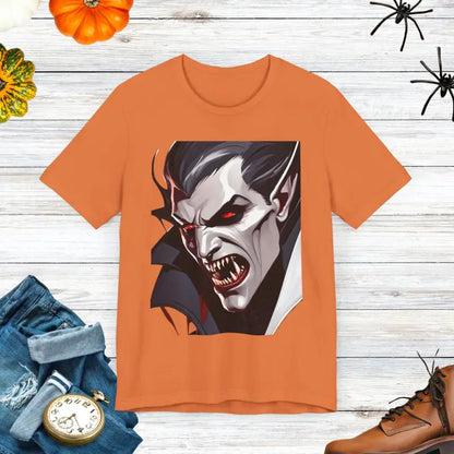 Dracula Unisex Jersey Short Sleeve Tee: Soft & Stylish Comfort - Burnt Orange / Xs T-shirt