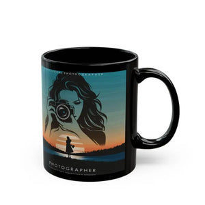 Black Ceramic Mug - Professional Photographer Style - Dipaliz - Mugs