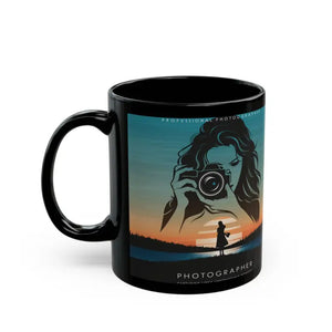 Black Ceramic Mug - Professional Photographer Style - Dipaliz - Mugs
