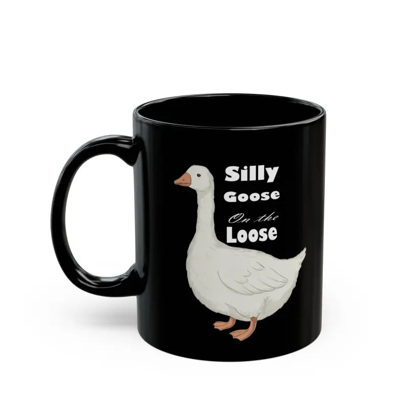 Sip in Style with the Silly Goose Black Ceramic Mug! - Mug