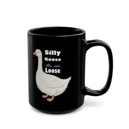 Sip in Style with the Silly Goose Black Ceramic Mug! - Mug