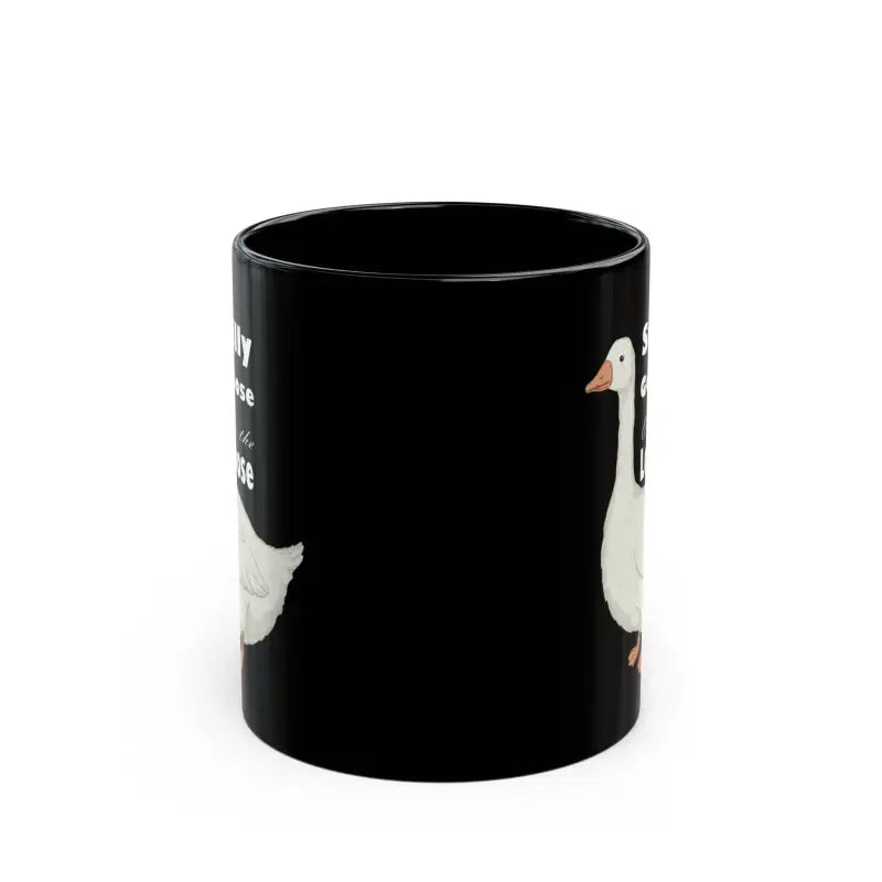 Sip in Style with the Silly Goose Black Ceramic Mug! - Mug