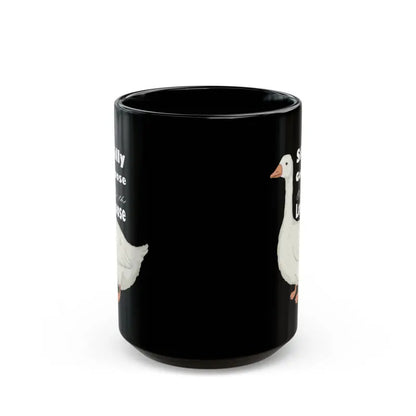 Sip in Style with the Silly Goose Black Ceramic Mug! - Mug