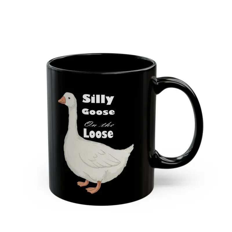 Sip in Style with the Silly Goose Black Ceramic Mug! - Mug